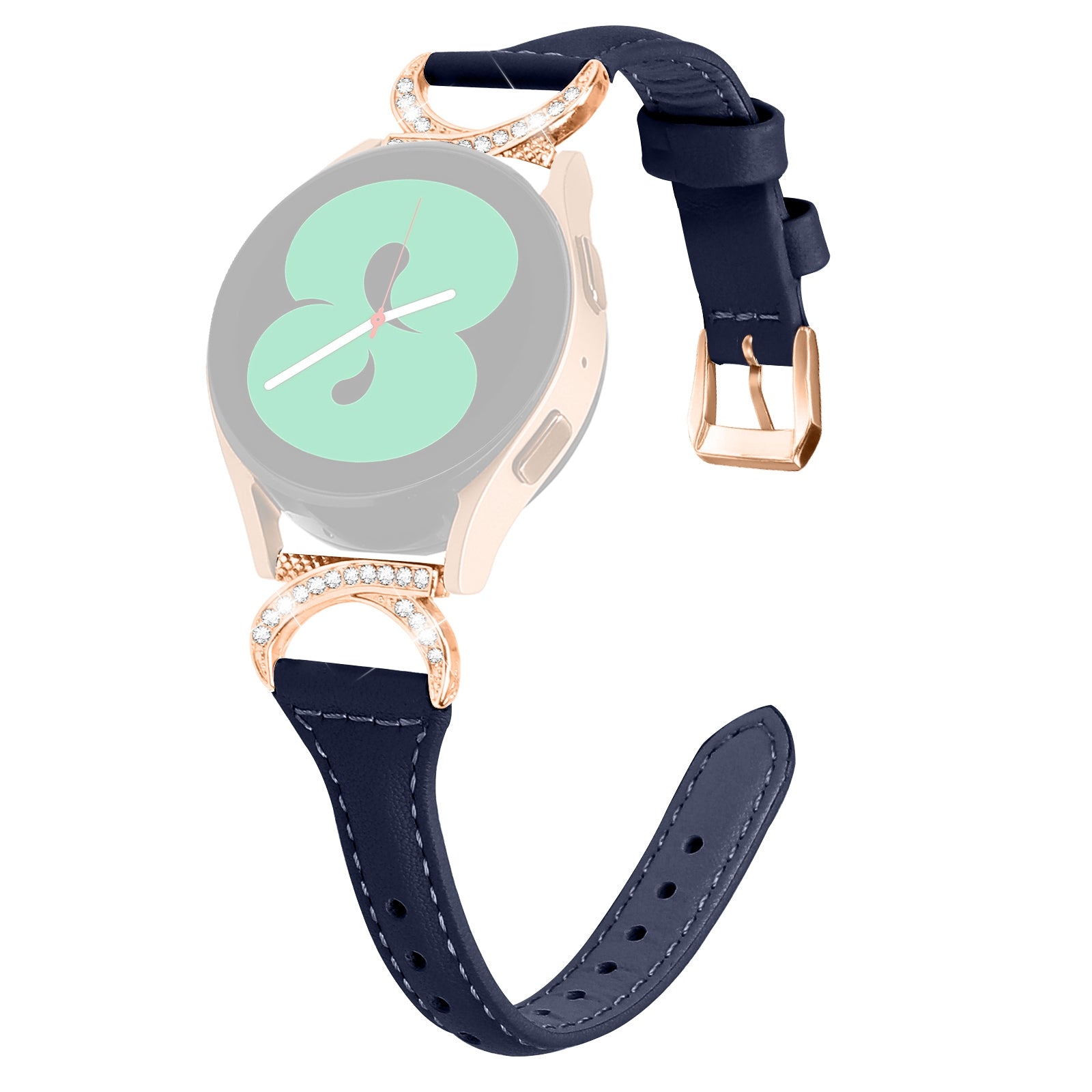 For Samsung Galaxy Watch 3 41mm Watch6 40mm 44mm Watch6 Classic 43mm 47mm Watch 5 40mm 44mm Watch4 40mm 44mm Leather Watch Strap 20mm Watch Band with Rose Gold Buckle For Samsung Galaxy Watch 3 41mm Watch6 40mm 44mm Watch6 Classic 43mm 47mm Watch 5 40mm 44mm Watch4 40mm 44mm Leather Watch Strap 20mm Watch Band with Rose Gold Buckle